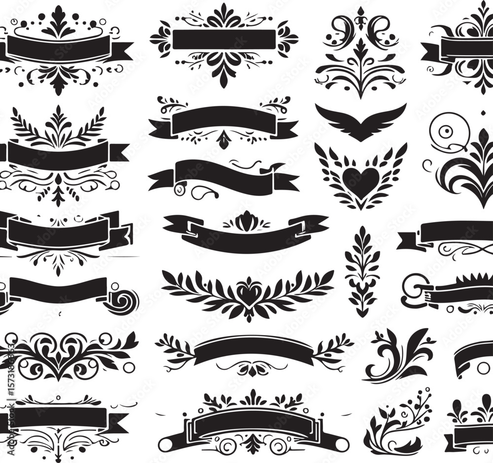 Fototapeta premium set of vintage design elements