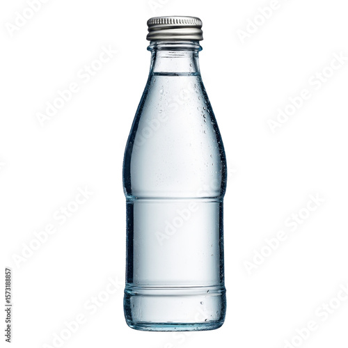 Wallpaper Mural Clear Glass Bottle Filled With Pure Still Water Isolated on White Background for Beverage and Refreshment Concepts Transparent background or png Torontodigital.ca