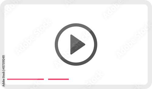 Mockup of video play with progress and loading bar