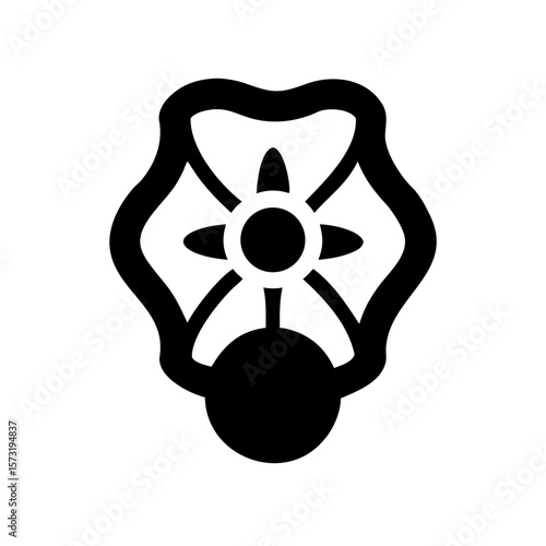 Elegant black silhouette design of a fusion reactor depicting futuristic ai energy