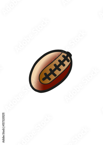 illustration of an American football