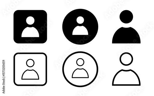 User Avatar Icon Set – Profile and Account Symbols