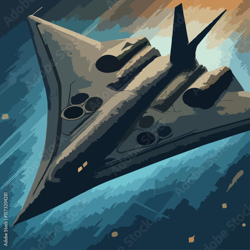 Military Tech Vector – B2 Bomber Plane