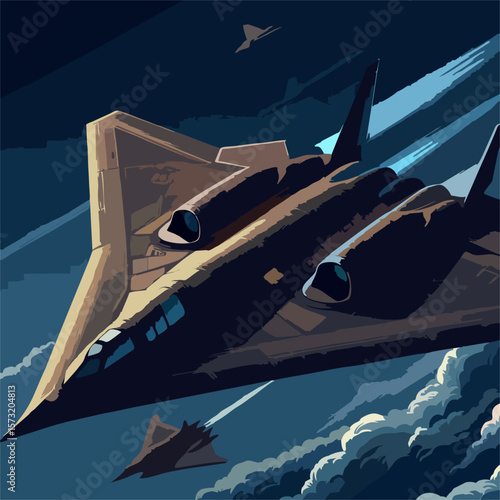 Skyborne B2 Spirit – Jet Vector Clipart