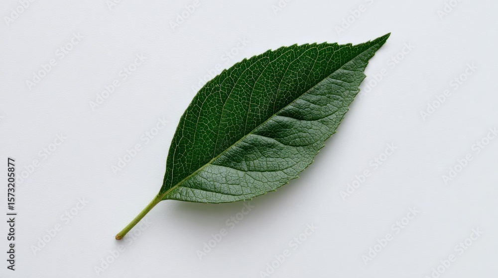Fototapeta premium Single green leaf