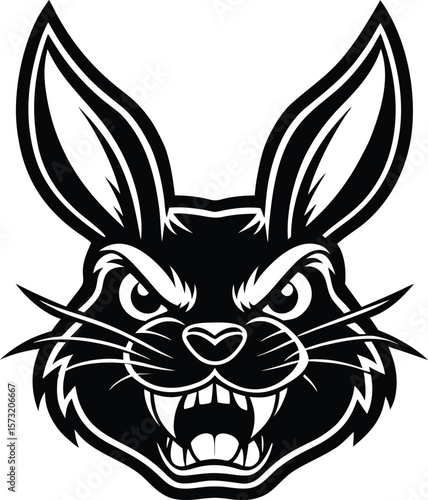 Tribal wolf head vector illustration, a striking black and white animal symbol for wild nature tattoo designs, fierce wolf, hunter, wildness, outline, primal, native, bold, intimidating, inked