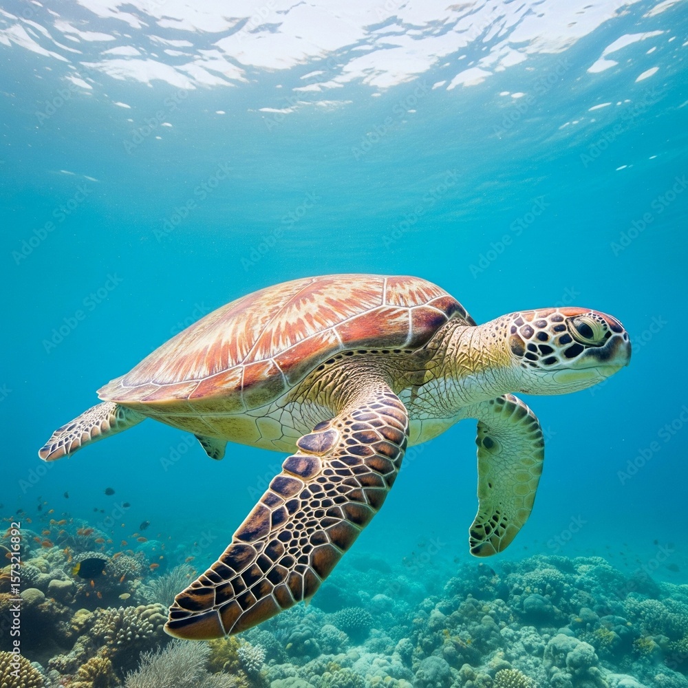 Obraz premium green sea turtle