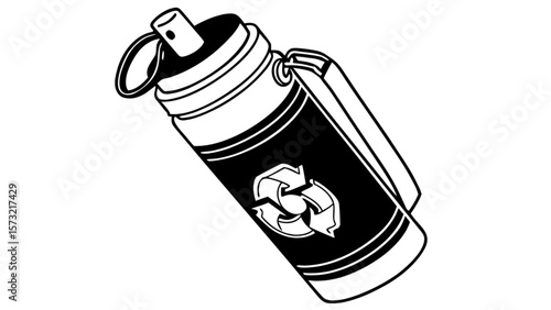 Plastic water bottle pollution in nature mountains landscape environmental awareness and conservation concept