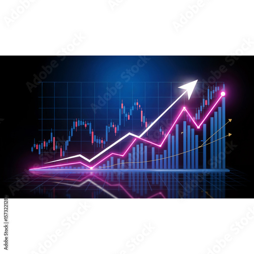Digital Business Growth Visualization - Business Analytics Concept