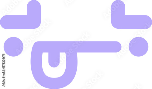 unsure face icon in bright neon color
