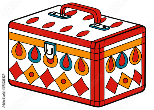 Colorful Decorative Toolbox Design for Crafts Websites, DIY Projects, Education Materials, Art Blogs, and Creative Workshops  