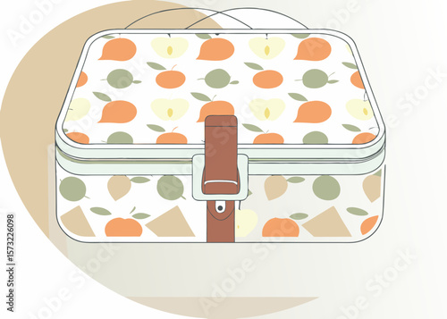 Colorful Lunch Box with Fruit Pattern for Eco-Friendly Lifestyle, Meal Prep Ideas, Healthy Eating Blogs, and Sustainable Living Websites  