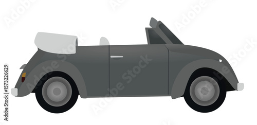 Grey  sport car. vector illustration