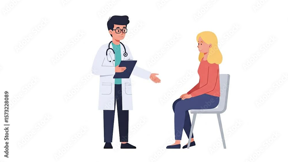 Doctor Explaining Medical Information to a Patient During a Consultation Doctor Explaining Medical Information to a Patient During a Consultation