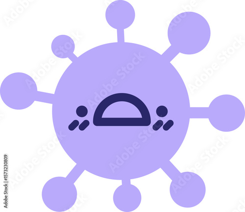 unpleasant surprise virus in bright neon color