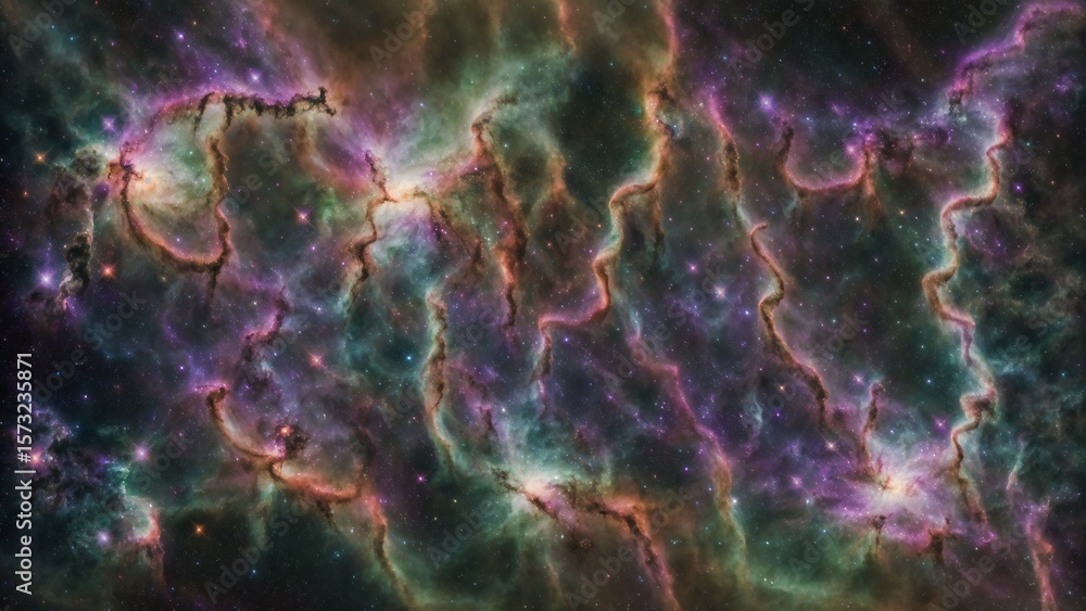 Fototapeta premium Colorful Spiral Galaxies and Nebulas in Deep Space