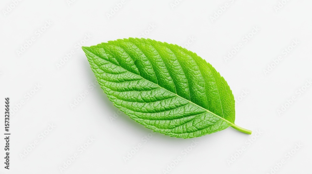 Obraz premium Green Leaf Close-up: Plant, Nature, Fresh, Detail