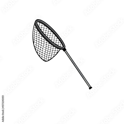 Isolated Fishing Net on a White Background for Catching Fish and Aquatic Animals