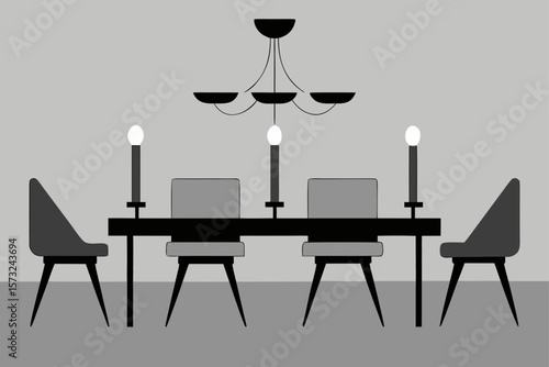table with chairs and table