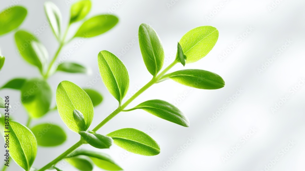 Naklejka premium Green Leaf Sprout Growth | Plant Life, Eco-Friendly, Nature