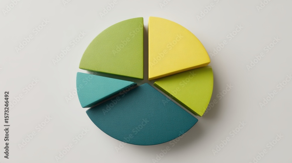 Fototapeta premium Pie Chart Data Visualization - Business Statistics & Analysis