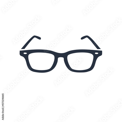 Simple eyeglasses with classic frames on a clean white backdrop for vision correction