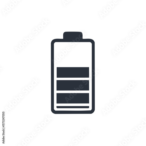Depleted Power Cell Symbol Recharge and Battery Indicator Minimalist Design