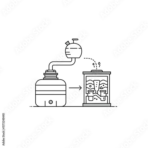 Aerobic Septic Treatment Structure Diagram

