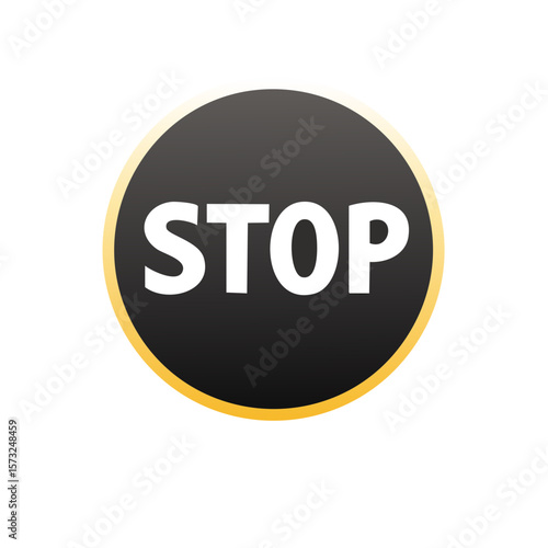 Stop Sign Icon Traffic Symbol Regulatory Guidance Cautionary Graphic