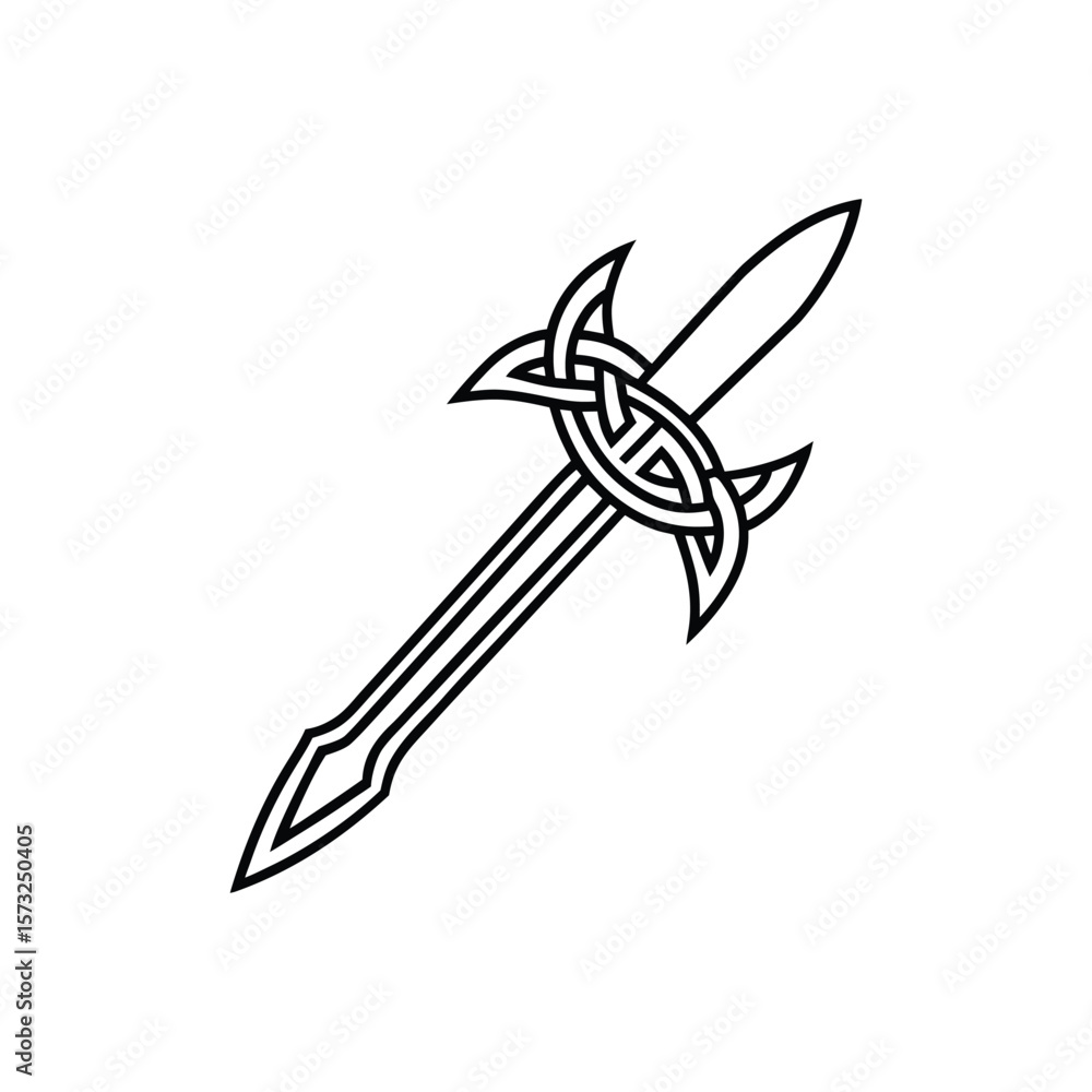Obraz premium Celtic blade line art