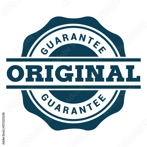 Original guarantee authentic rubber stamp seal