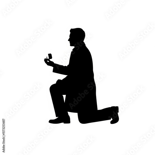 Marriage Proposal Silhouette