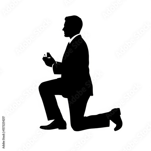 Marriage Proposal Silhouette