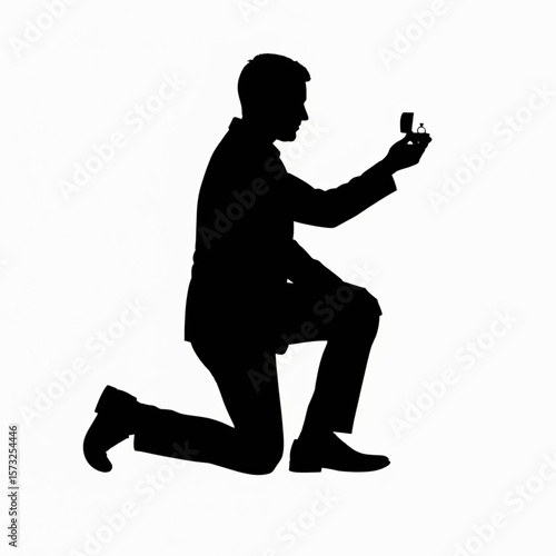 Marriage Proposal Silhouette