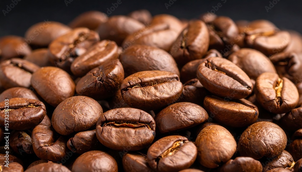 Fototapeta premium Close-up of roasted coffee beans