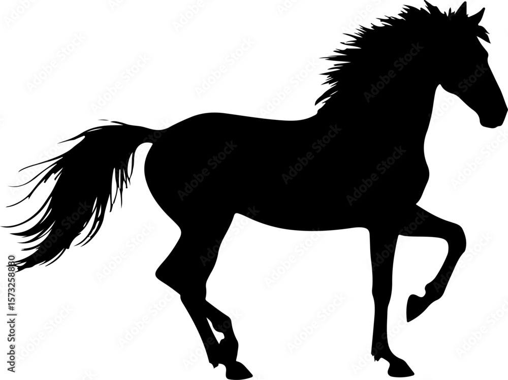 Obraz premium horse, mountain animal, mammal, vector graphics