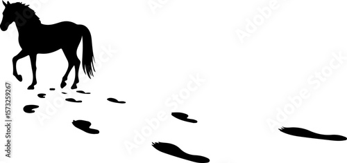 horse,  mountain   animal, mammal,  vector graphics