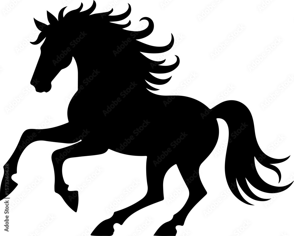 Obraz premium horse, mountain animal, mammal, vector graphics
