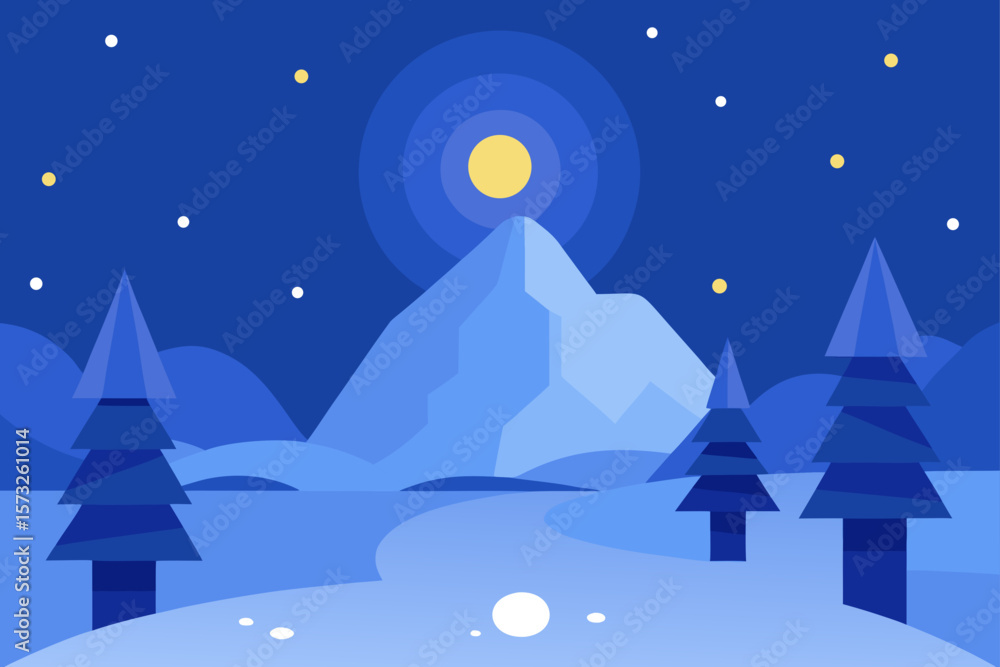 Fototapeta premium winter landscape with snow