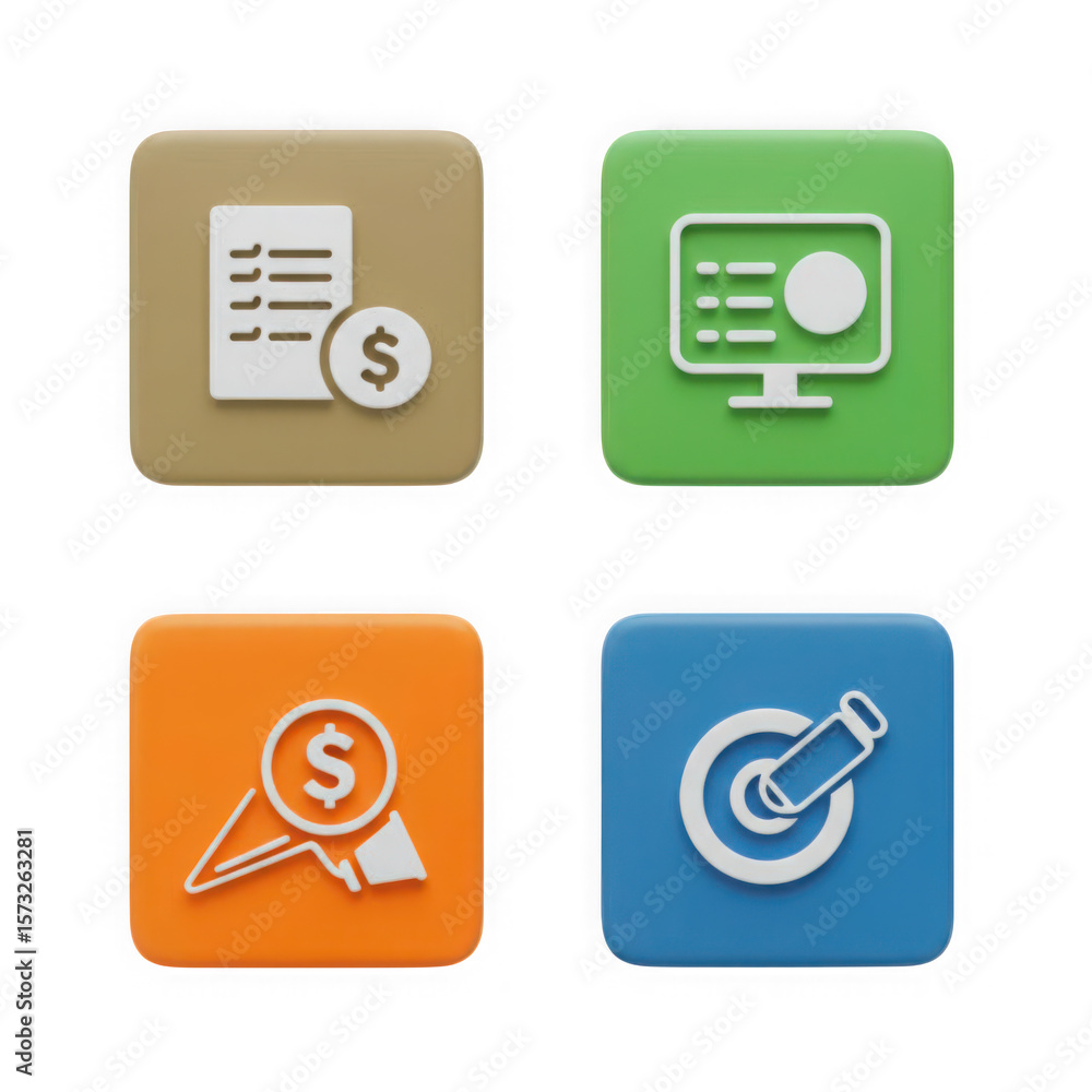 Finance management icons for business accounting and investment strategy and growth planning concept design on transparent background Finance management icons for business accounting and investment strategy and growth planning concept design on transparent background