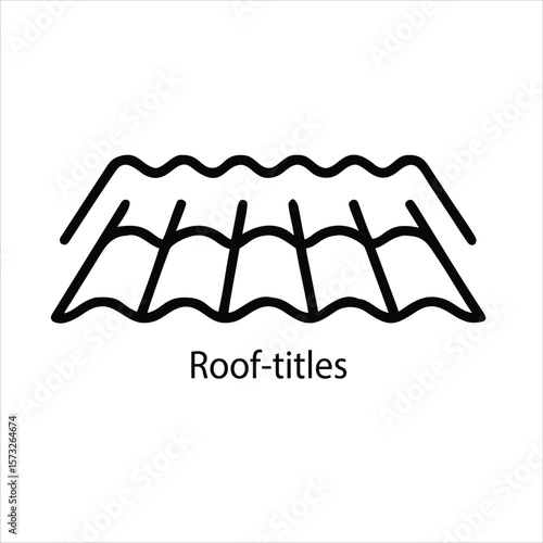 Overlapping wavy roof tiles pattern vector