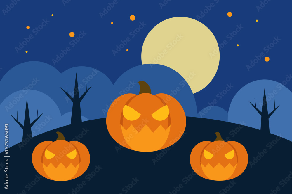 halloween background with pumpkin and bats halloween background with pumpkin and bats