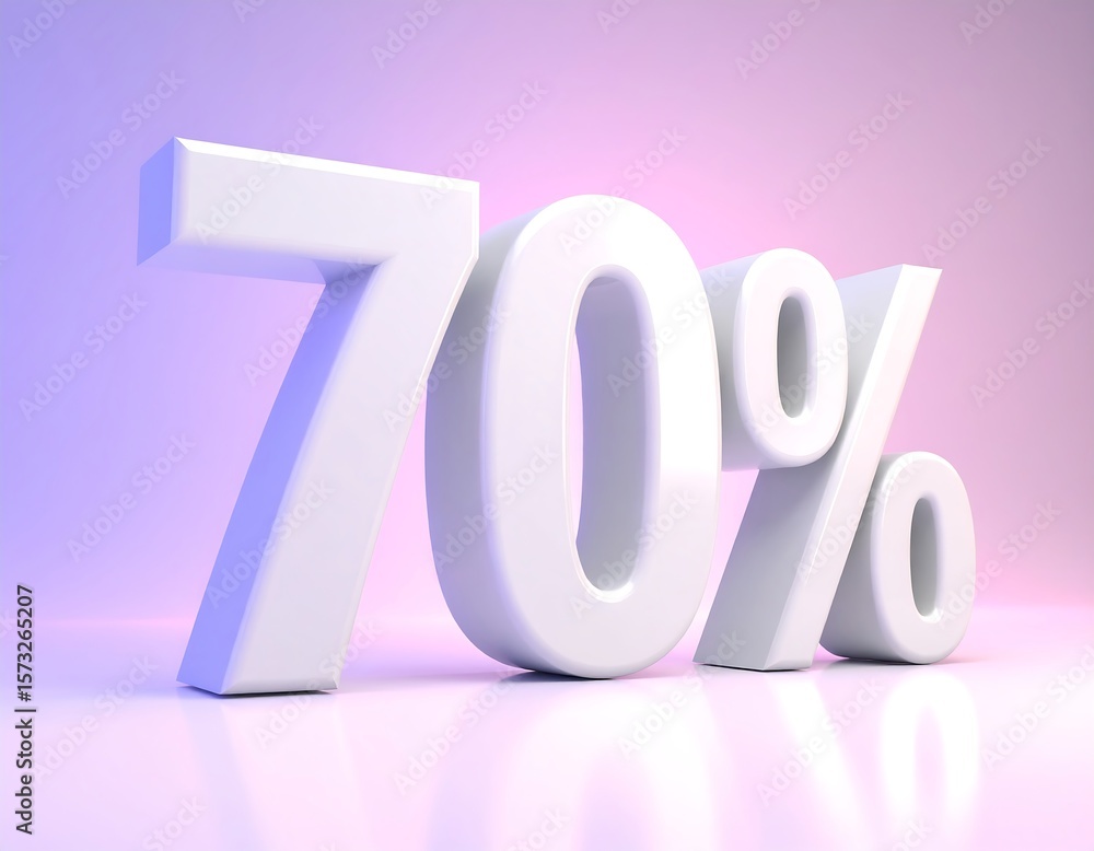 70% Discount Glossy White Numbers with Soft Light Background.jpg 70% Discount Glossy White Numbers with Soft Light Background.jpg