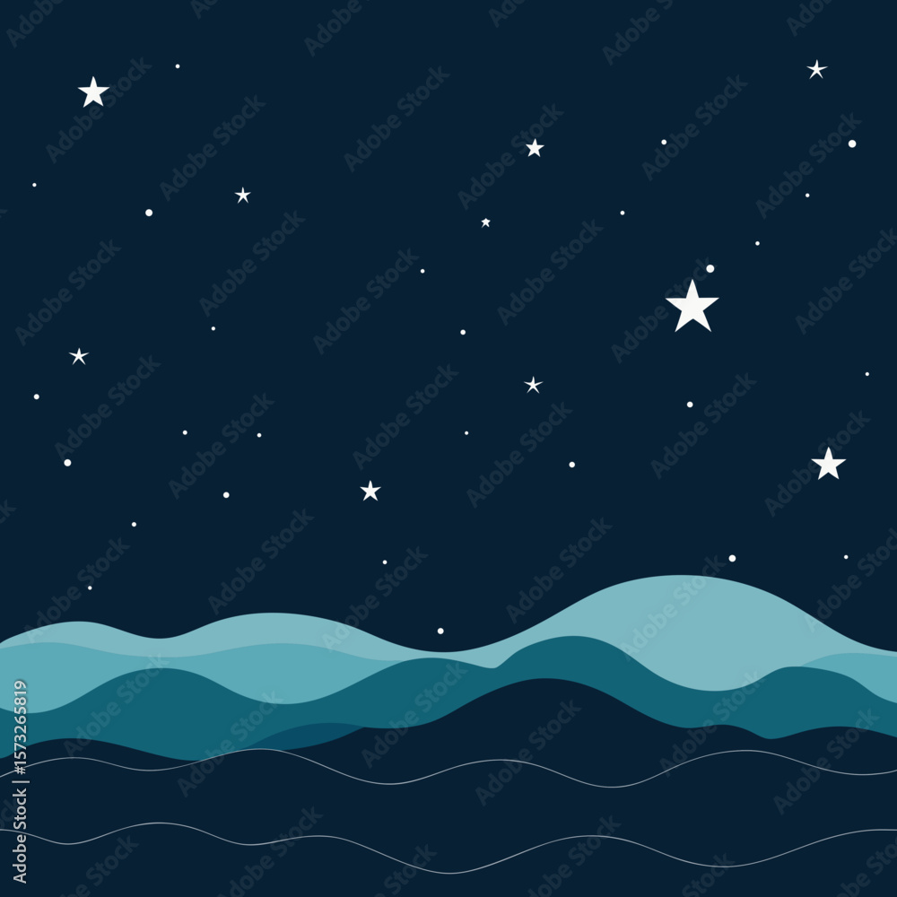 Naklejka premium night sky with stars