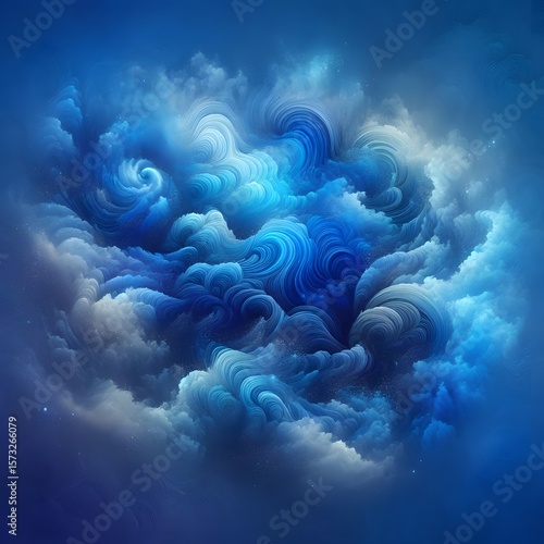Underwater world with bubbles