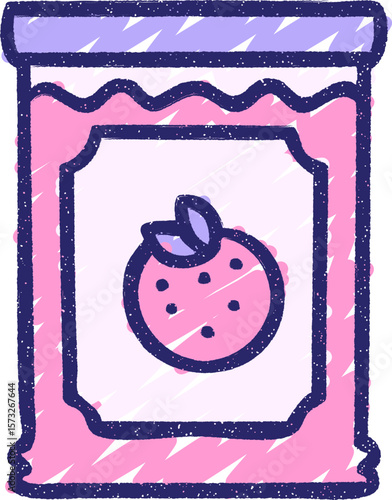 Marmalade Chalk Drawing in bright neon color