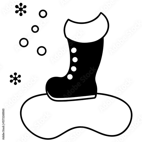 rubber boots vector illustration