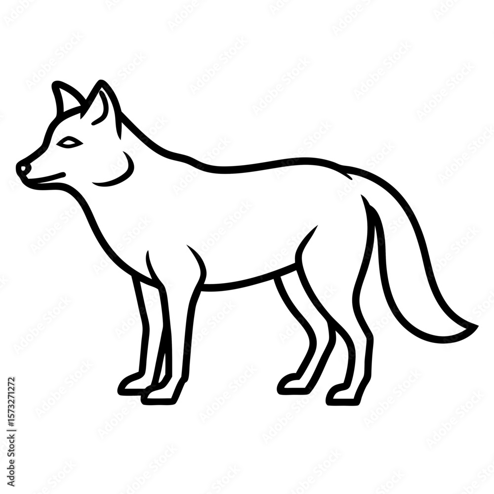 Fototapeta premium vector illustration of a wolf
