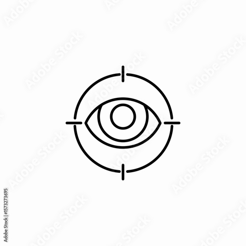 eye target focus icon sign vector