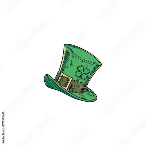  Patricks day leprechaun hat vector